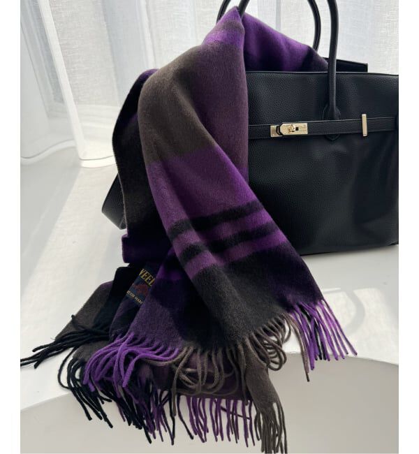 JOURNAL STANDARD relume「《追加予約》【TWEEDMILL/ツイードミル】 チェックストール」|ストール|パープル C