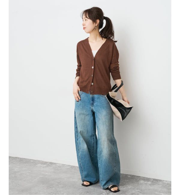 Spick and Span「《手洗い可》リネン天竺カーディガン」|カーディガン|