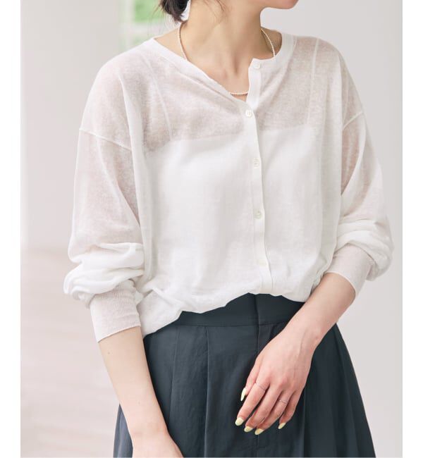 Spick and Span「コットンリネンカーディガン」|カーディガン|