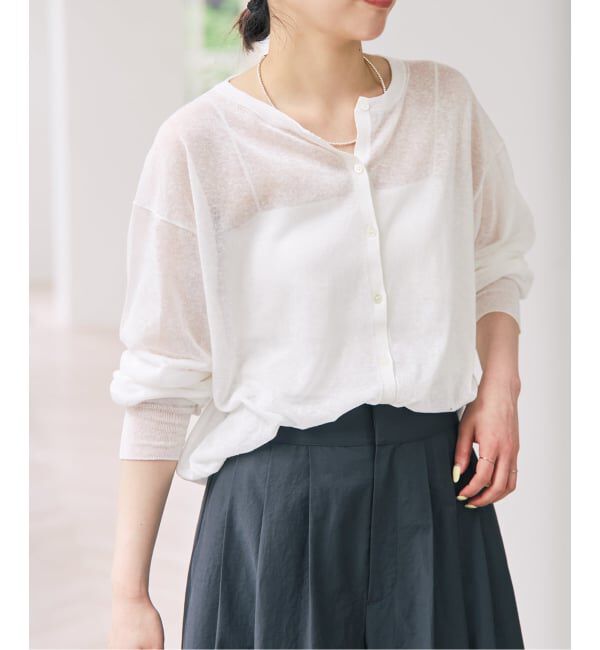 Spick and Span「コットンリネンカーディガン」|カーディガン|