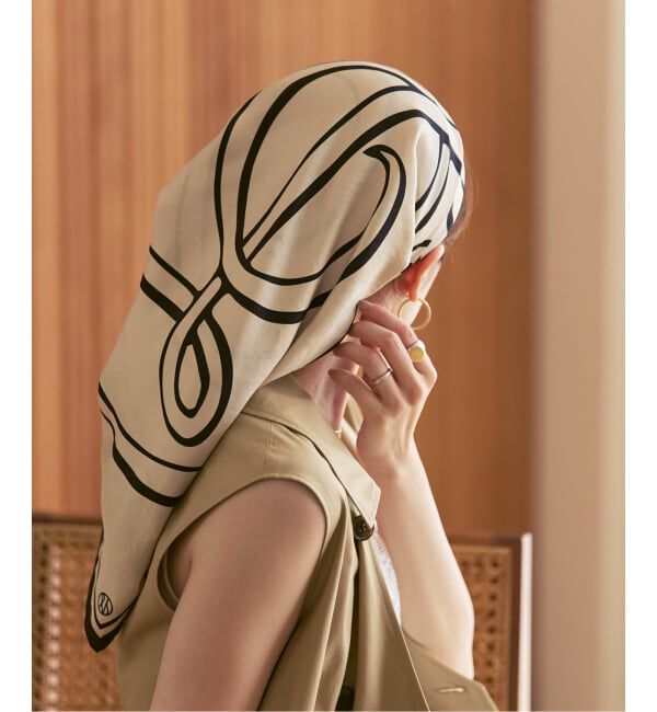 NOBLE「《追加》LE SCARF/レスカーフ Monogram Large 80cm」|バンダナ・スカーフ|