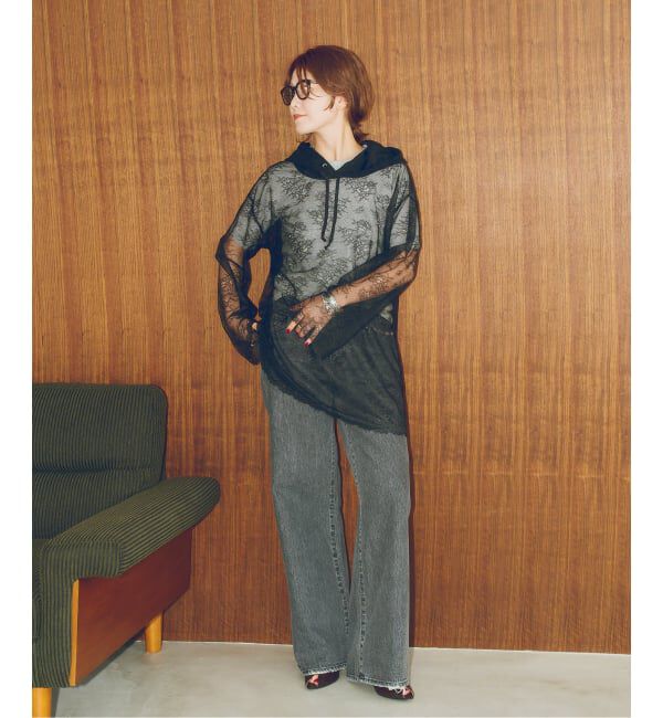 Spick and Span「ARCHIVE STANCE / アーカイブスタンス lace hoodie」|パーカー|
