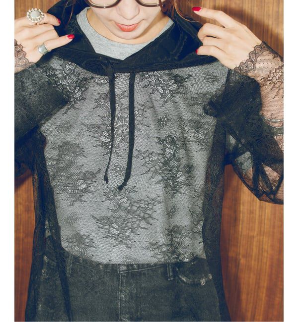 Spick and Span「ARCHIVE STANCE / アーカイブスタンス lace hoodie」|パーカー|