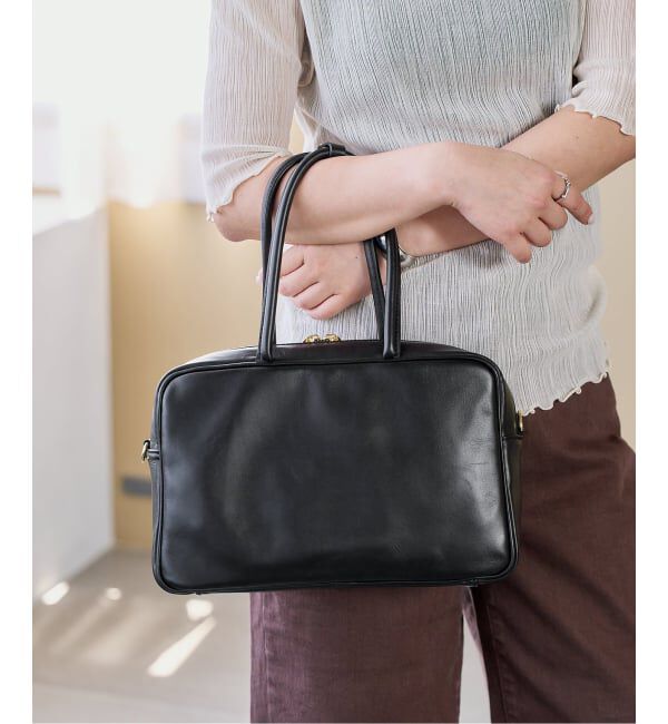  「《予約》MILOS/ミロス soft leather Square ボストン」|ボストンバッグ|