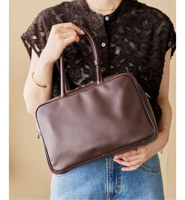  「《予約》MILOS/ミロス soft leather Square ボストン」|ボストンバッグ|