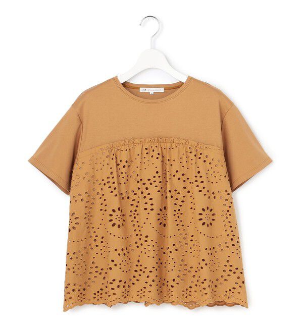 23区「カットワークエンブロイダリー スカラップヘム トップス」|Tシャツ・カットソー|