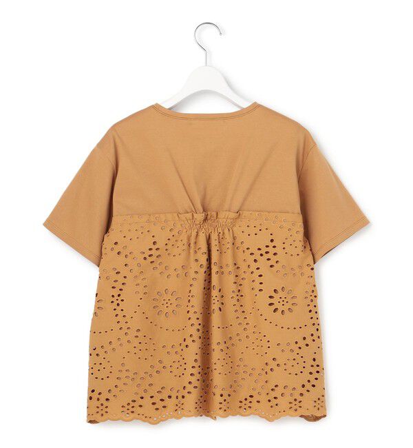 23区「カットワークエンブロイダリー スカラップヘム トップス」|Tシャツ・カットソー|