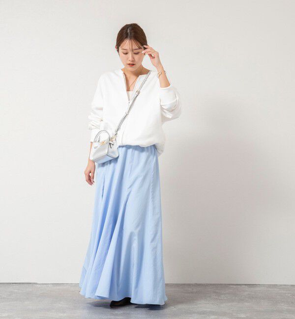NOLLEY'S「【WEB限定】ウォッシャブルヴィンテージタフタマチ入りマキシスカート」|スカート|