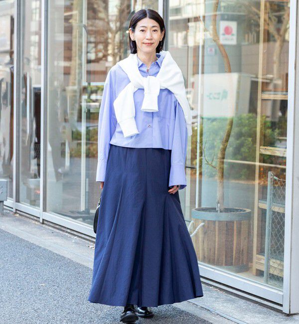 NOLLEY'S「【WEB限定】ウォッシャブルヴィンテージタフタマチ入りマキシスカート」|スカート|