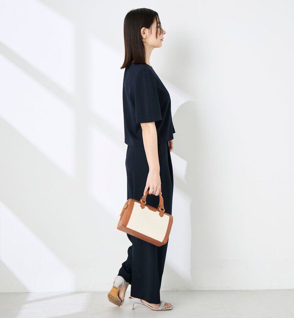 NOLLEY'S「《セットアップ対応》ウォッシャブル麻調5分袖ブラウス」|シャツ・ブラウス|