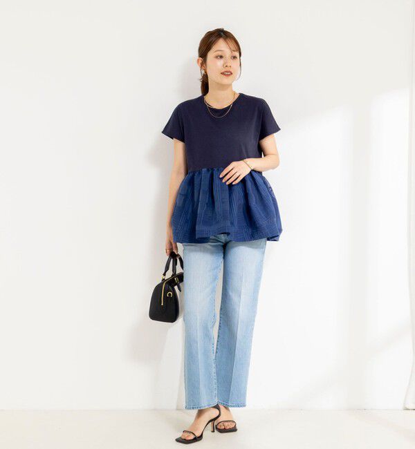 NOLLEY'S「ウォッシャブル布帛切り替えプルオーバー」|Tシャツ・カットソー|