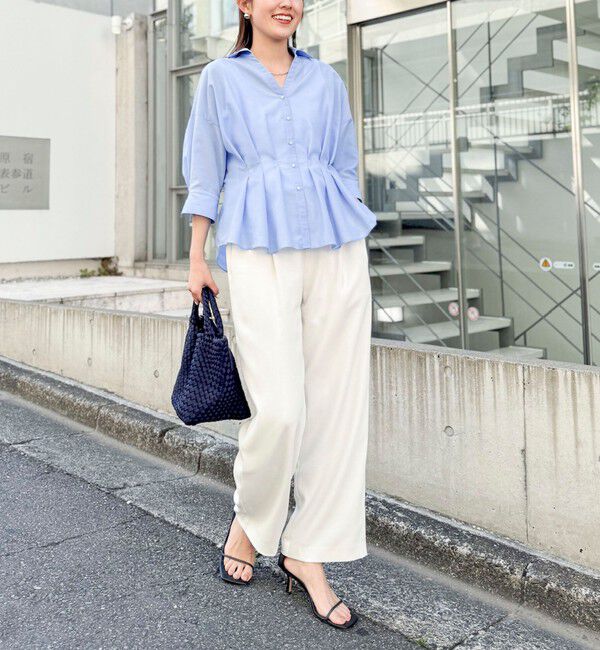 NOLLEY'S「《接触冷感》【BECシリーズ】ウォッシャブルシアースキッパータック半袖ブラウス」|シャツ・ブラウス|