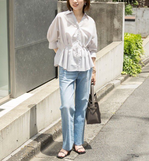 NOLLEY'S「《接触冷感》【BECシリーズ】ウォッシャブルシアースキッパータック半袖ブラウス」|シャツ・ブラウス|