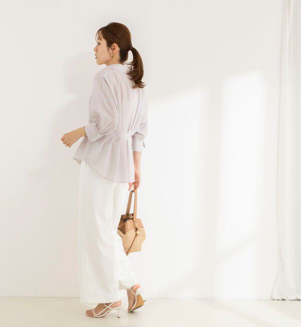NOLLEY'S「《接触冷感》【BECシリーズ】ウォッシャブルシアースキッパータック半袖ブラウス」|シャツ・ブラウス|