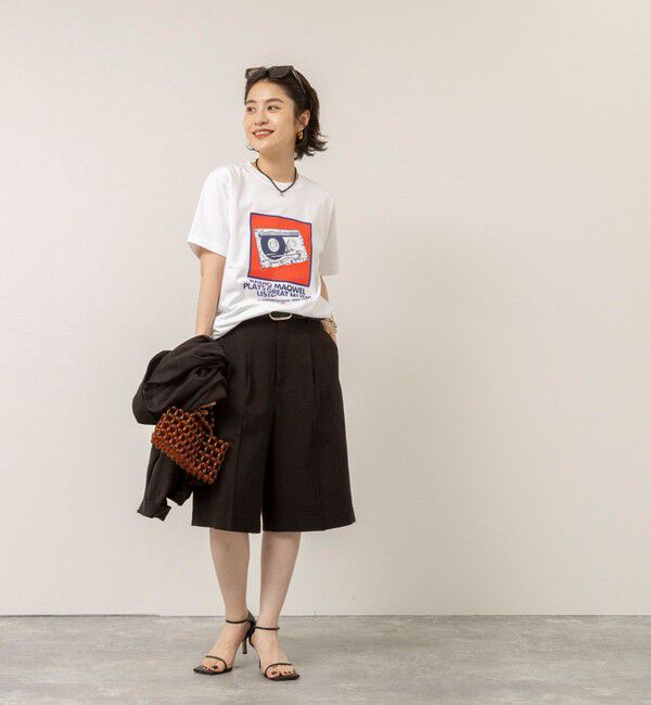 MAQWEL「【MAQWEL/マクウェル】ウォッシャブルRADIO Maqwel オープンエンドプリントTシャツ」|Tシャツ・カットソー|