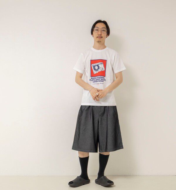 MAQWEL「【MAQWEL/マクウェル】ウォッシャブルRADIO Maqwel オープンエンドプリントTシャツ」|Tシャツ・カットソー|