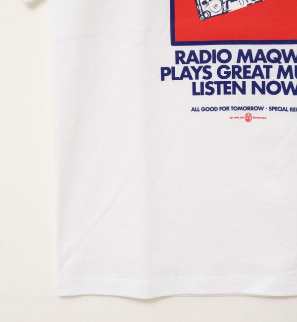 MAQWEL「【MAQWEL/マクウェル】ウォッシャブルRADIO Maqwel オープンエンドプリントTシャツ」|Tシャツ・カットソー|