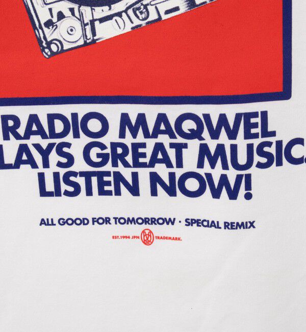 MAQWEL「【MAQWEL/マクウェル】ウォッシャブルRADIO Maqwel オープンエンドプリントTシャツ」|Tシャツ・カットソー|