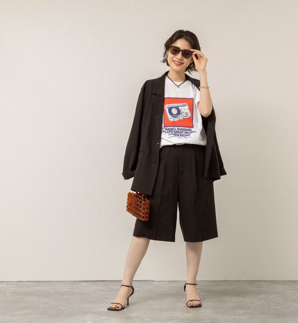 MAQWEL「【MAQWEL/マクウェル】ウォッシャブルRADIO Maqwel オープンエンドプリントTシャツ」|Tシャツ・カットソー|