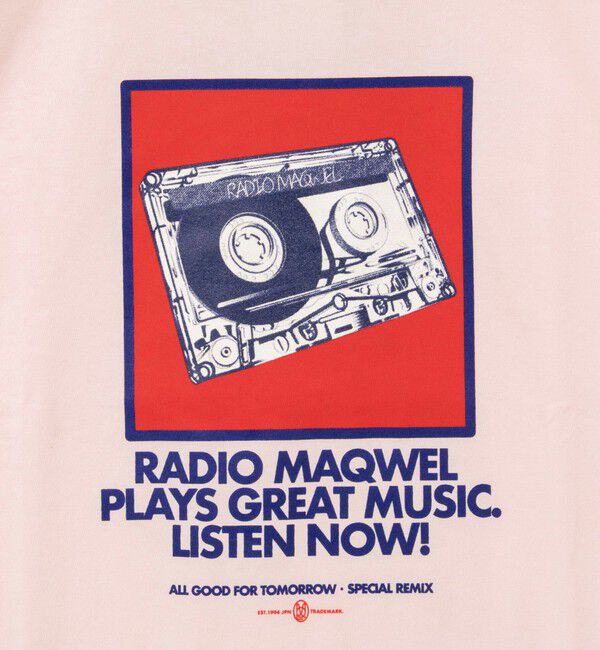 MAQWEL「【MAQWEL/マクウェル】ウォッシャブルRADIO Maqwel オープンエンドプリントTシャツ」|Tシャツ・カットソー|