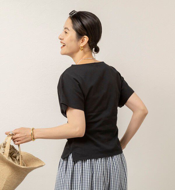 MAQWEL「【MAQWEL/マクウェル】ウォッシャブルタックドルマンＴ」|Tシャツ・カットソー|