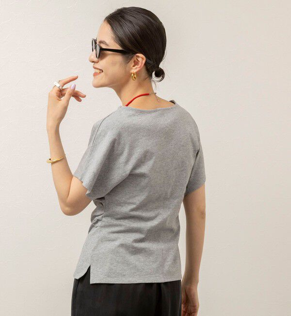 MAQWEL「【MAQWEL/マクウェル】ウォッシャブルタックドルマンＴ」|Tシャツ・カットソー|