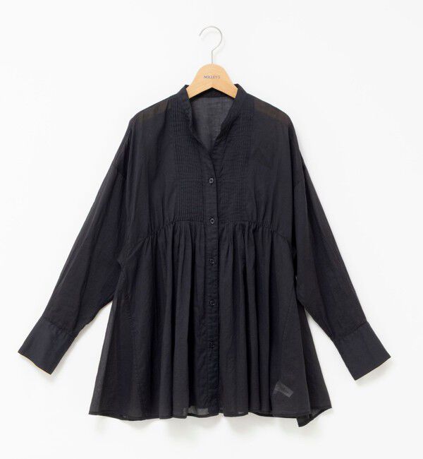 NOLLEY'S「【WEB＆一部店舗限定】【BECシリーズ】綿ボイルピンタックオーバーシャツ」|シャツ・ブラウス|