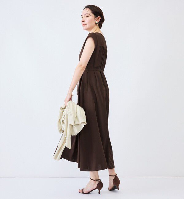 NOLLEY'S「《UVカット》ウォッシャブルVネックギャザーワンピース」|ワンピース|