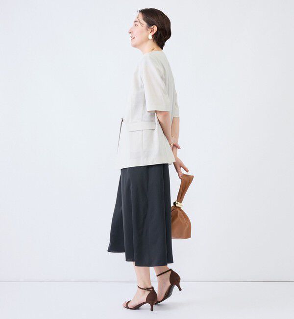 NOLLEY'S「《UVカット》ウォッシャブルVネックギャザーワンピース」|ワンピース|