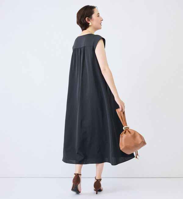 NOLLEY'S「《UVカット》ウォッシャブルVネックギャザーワンピース」|ワンピース|