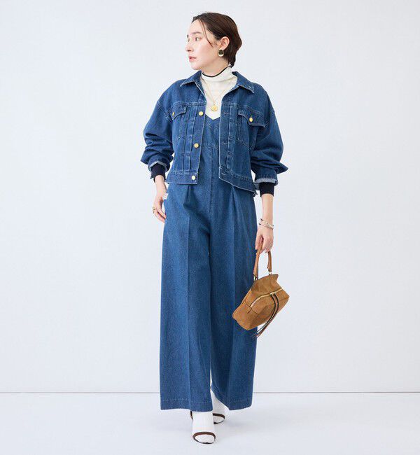 Rie Miller「【RM denim】バックひねりデザインショート丈Gジャン」|デニムジャケット|