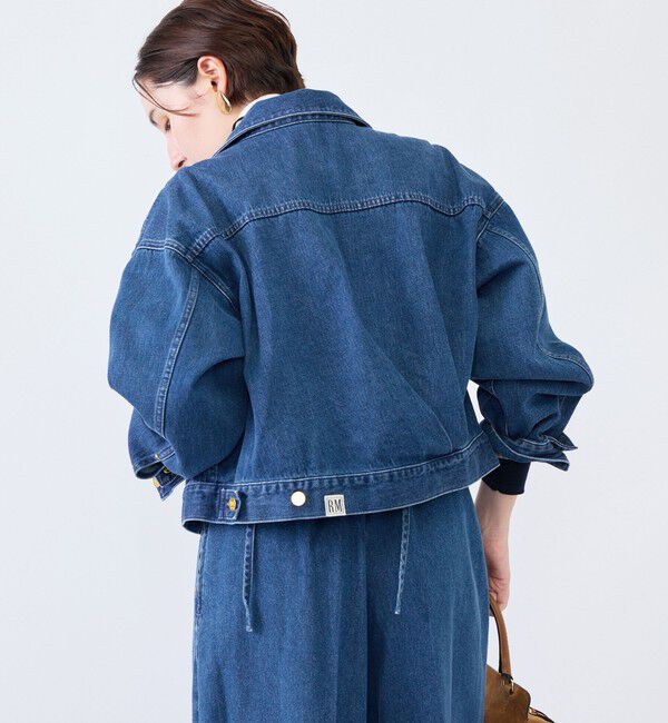 Rie Miller「【RM denim】バックひねりデザインショート丈Gジャン」|デニムジャケット|