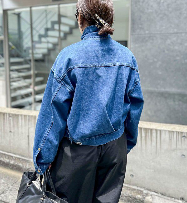 Rie Miller「【RM denim】バックひねりデザインショート丈Gジャン」|デニムジャケット|