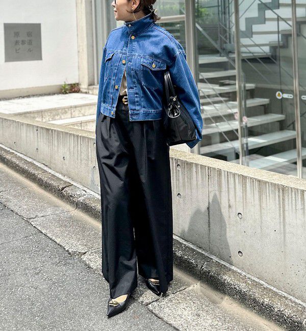 Rie Miller「【RM denim】バックひねりデザインショート丈Gジャン」|デニムジャケット|