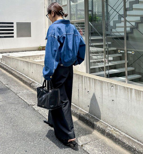 Rie Miller「【RM denim】バックひねりデザインショート丈Gジャン」|デニムジャケット|