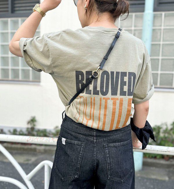 Rie Miller「BELOVED MYLITTLE ガーメントダイポケＴシャツ」|Tシャツ・カットソー|カーキ