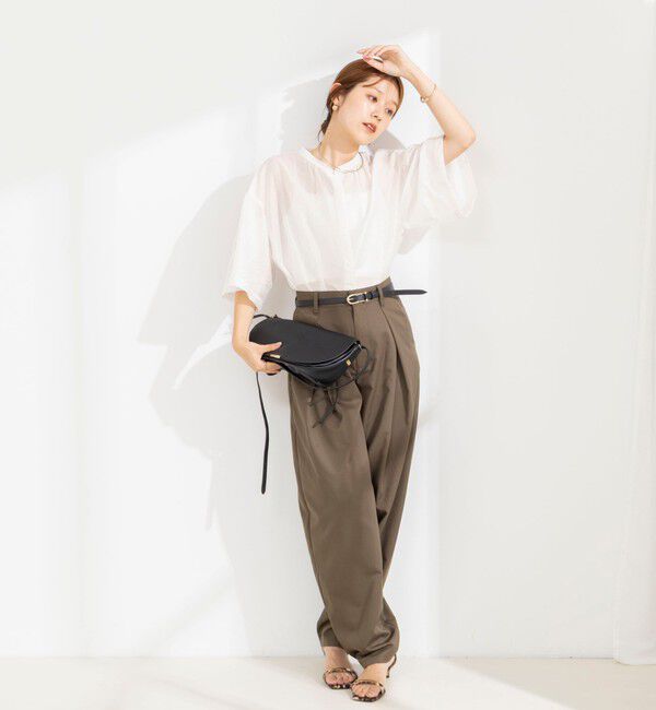 NOLLEY'S「【BECシリーズ】ウォッシャブル袖2ＷAYシアーブラウス」|シャツ・ブラウス|