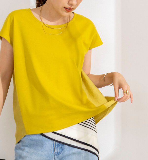 NOLLEY'S「ウォッシャブル布帛切り替えプルオーバー」|Tシャツ・カットソー|