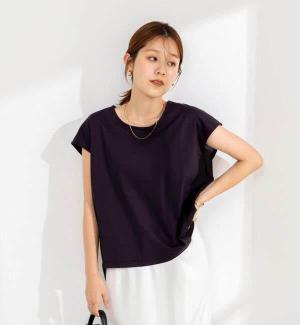 NOLLEY'S「ウォッシャブル布帛切り替えプルオーバー」|Tシャツ・カットソー|