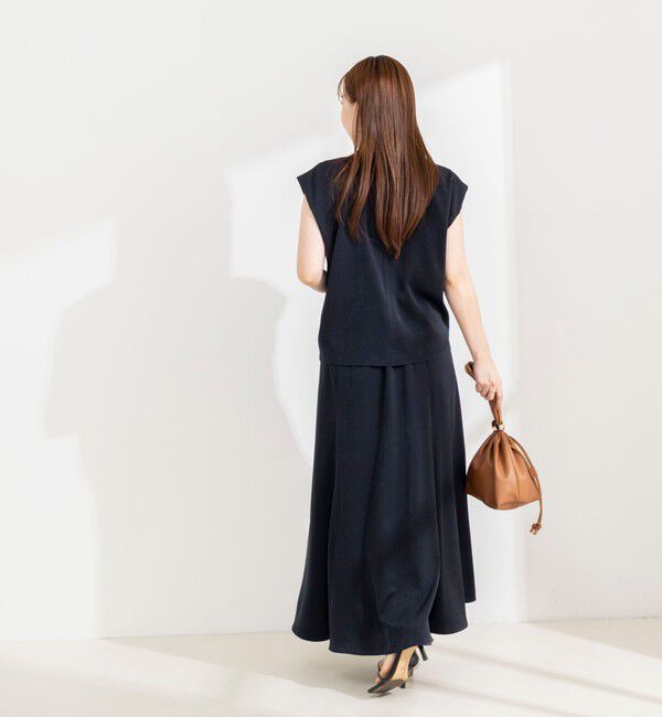 NOLLEY'S sophi「【BECシリーズ】《セットアップ対応》ウォッシャブルピーチサテンフレンチブラウス」|シャツ・ブラウス|