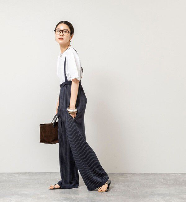 Rie Miller「《手洗い可能》Wジャガードニットサロペット」|オールインワン|