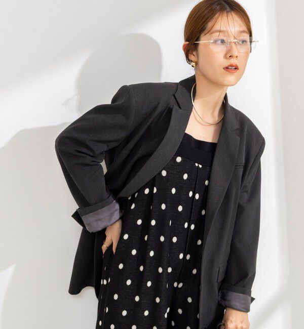 Rie Miller「《手洗い可能》Wジャガードニットサロペット」|オールインワン|
