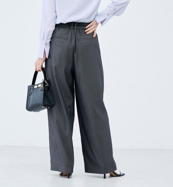 NOLLEY'S sophi「《セットアップ対応》ウォッシャブルバイオツイルタックワイドパンツ」|その他|