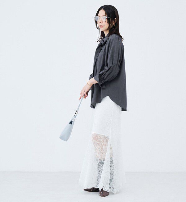 NOLLEY'S sophi「《セットアップ対応》ウォッシャブルバイオツイルボウタイブラウス」|シャツ・ブラウス|