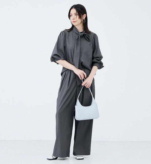 NOLLEY'S sophi「《セットアップ対応》ウォッシャブルバイオツイルボウタイブラウス」|シャツ・ブラウス|