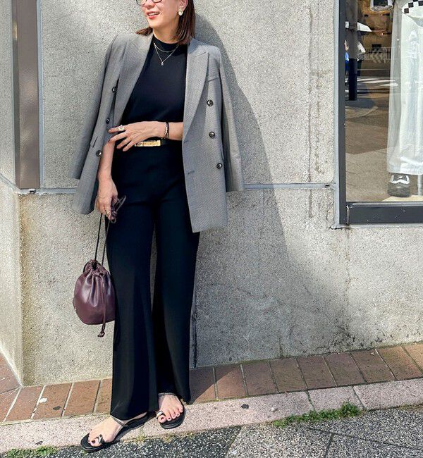 NOLLEY'S sophi「【NOLLEY&rsquo;S mgr.松葉別注・一部WEB限定色】《セットアップ》ツイルバイヤス洗練美脚パンツ」|その他|