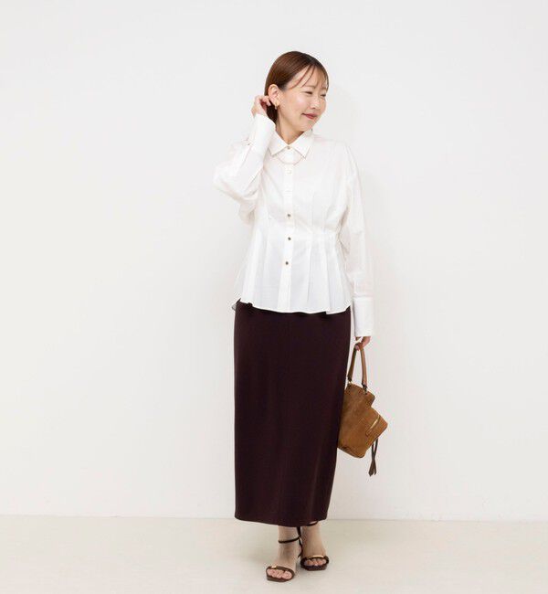NOLLEY'S sophi「【BECシリーズ】《セットアップ対応》ウォッシャブルライトダンボールジョーゼット2WAYタイトスカート」|タイト|