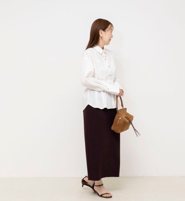 NOLLEY'S sophi「【BECシリーズ】《セットアップ対応》ウォッシャブルライトダンボールジョーゼット2WAYタイトスカート」|タイト|