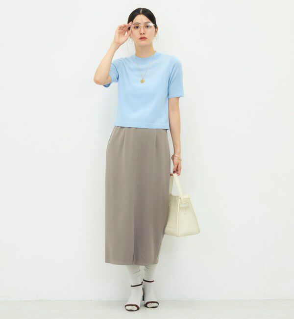 NOLLEY'S sophi「【BECシリーズ】《セットアップ対応》ウォッシャブルライトダンボールジョーゼット2WAYタイトスカート」|タイト|