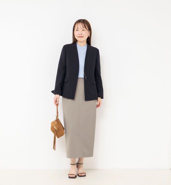 NOLLEY'S sophi「【BECシリーズ】《セットアップ対応》ウォッシャブルライトダンボールジョーゼット2WAYタイトスカート」|タイト|